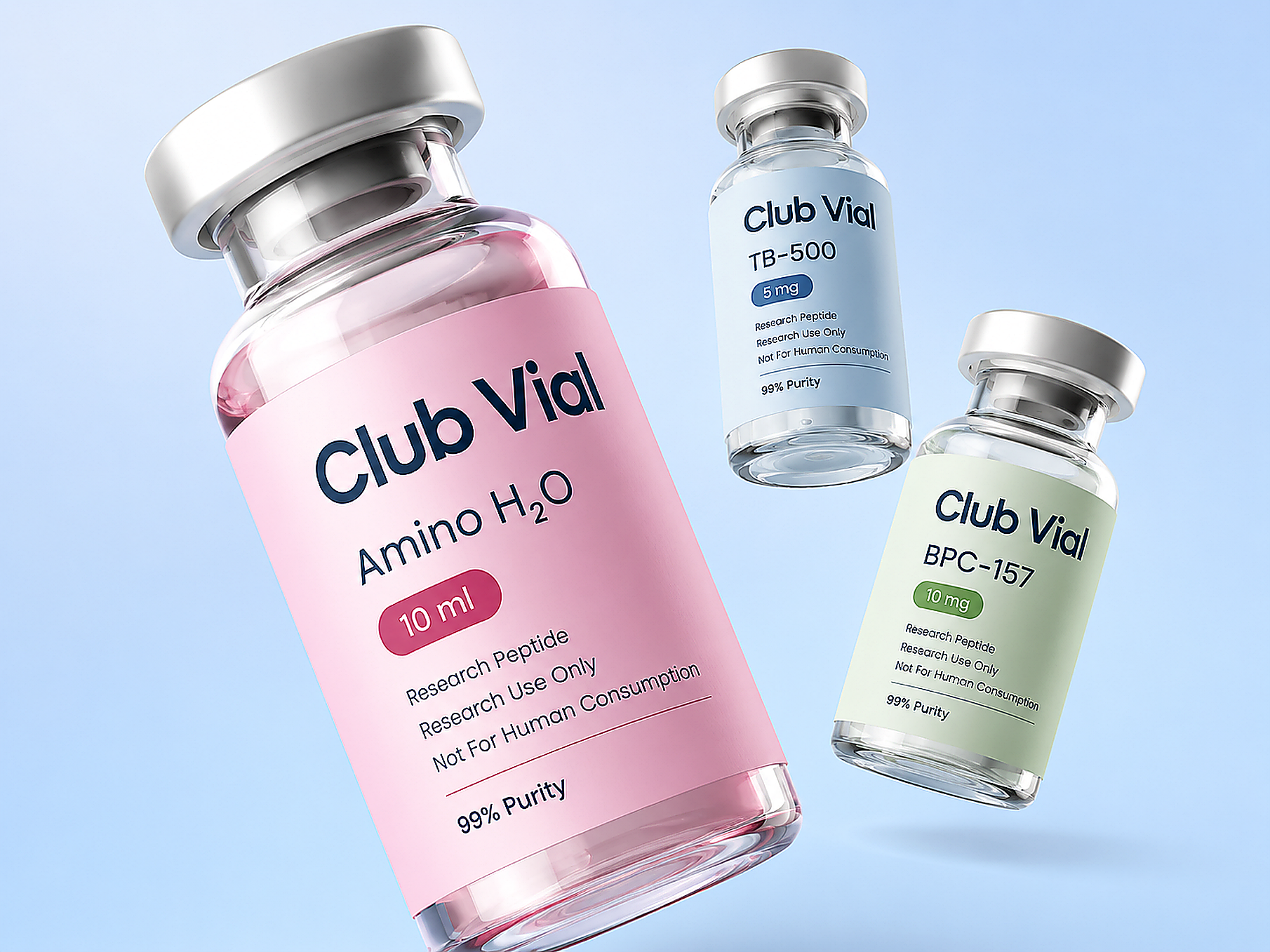 Club Vial premium research display
